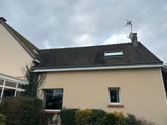 Artisan RD Service : Travaux Nettoyage Toiture Avant / Apres Romorantin Loir-et-Cher